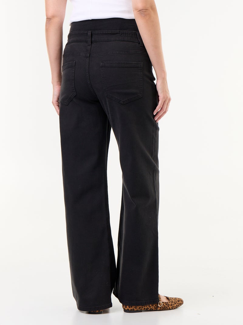 Pantalon de maternité wide leg Noir - Kiabi