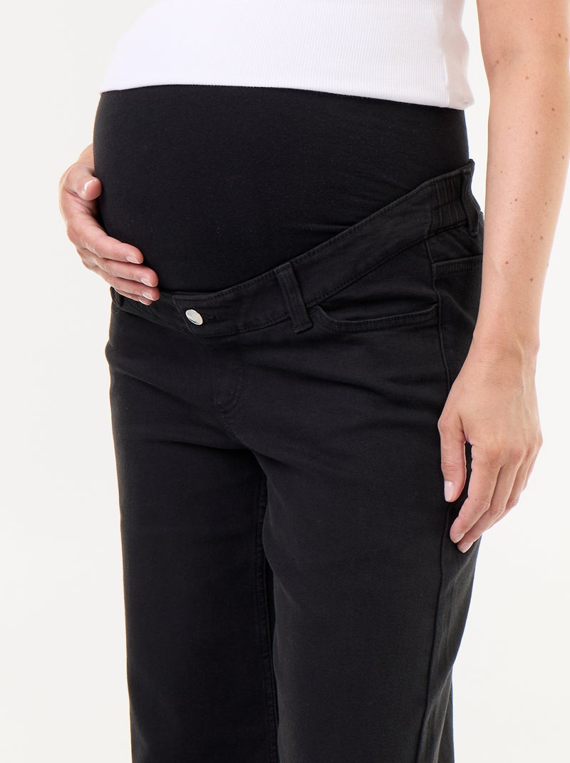 Pantalon de maternité wide leg Noir - Kiabi
