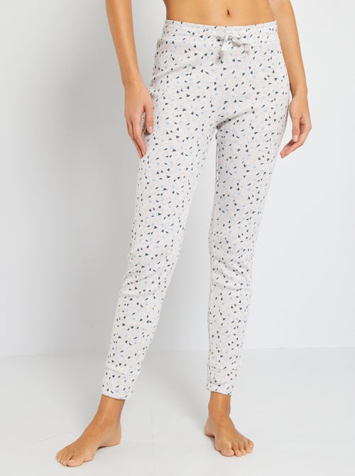 Pantalon de nuit fines côtes - Kiabi