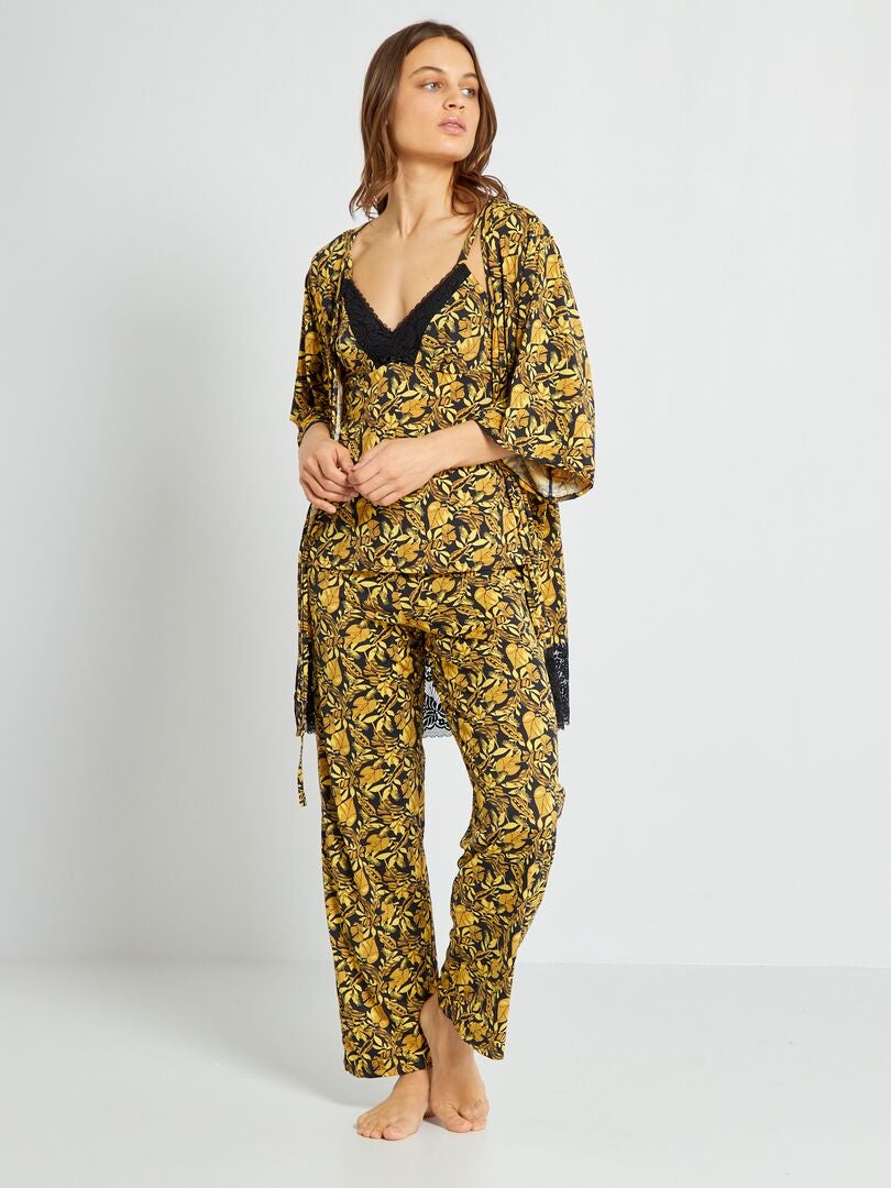 Pantalon de nuit Jaune/noir - Kiabi