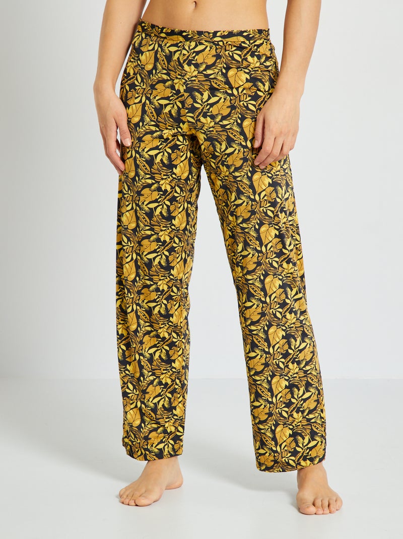 Pantalon de nuit Jaune/noir - Kiabi