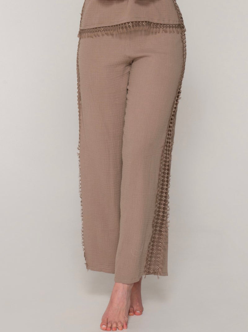 Pantalon de plage Bliss Marron - Kiabi
