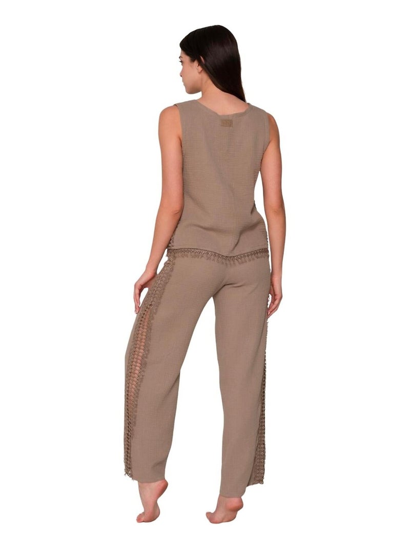Pantalon de plage Bliss Marron - Kiabi