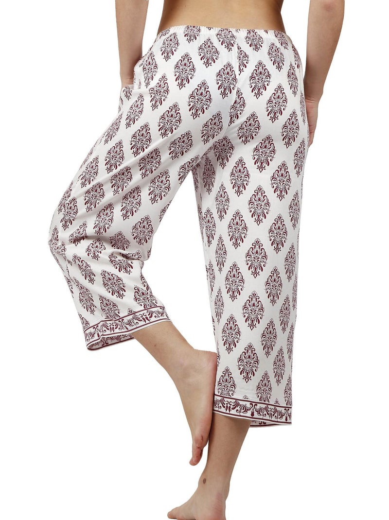 Pantalon de plage Cord Violet prune - Kiabi