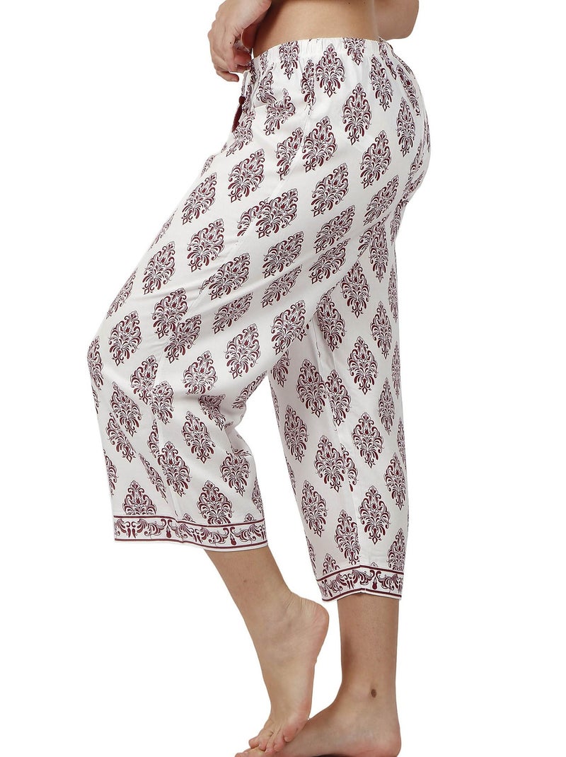 Pantalon de plage Cord Violet prune - Kiabi
