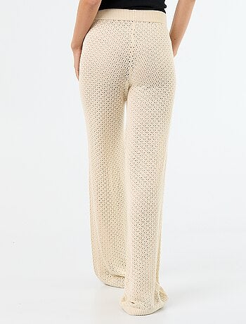 Pantalon de plage en maille crochet