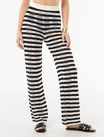 Pantalon de plage en maille crochet