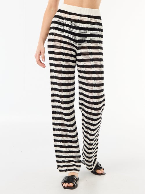 Pantalon de plage en maille crochet - Kiabi
