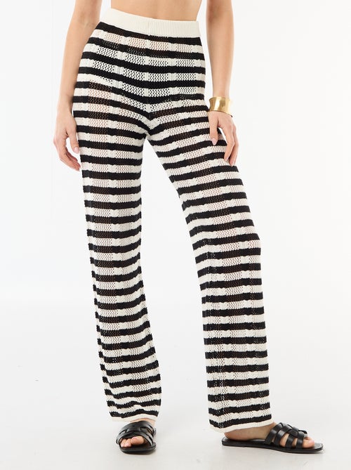 Pantalon de plage en maille crochet - Kiabi