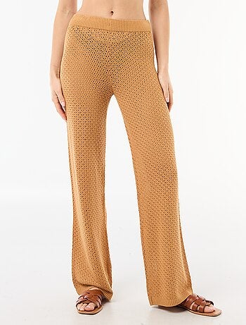 Pantalon de plage en maille crochet