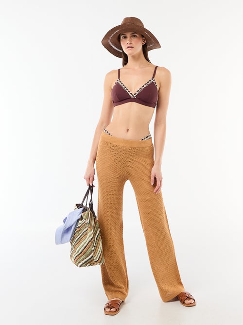 Pantalon de plage en maille crochet - Kiabi Pantalon de plage en maille crochet - Kiabi