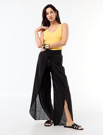 Pantalon de plage en viscose imprimée