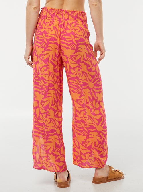 Pantalon de plage imprimé feuillage - Kiabi