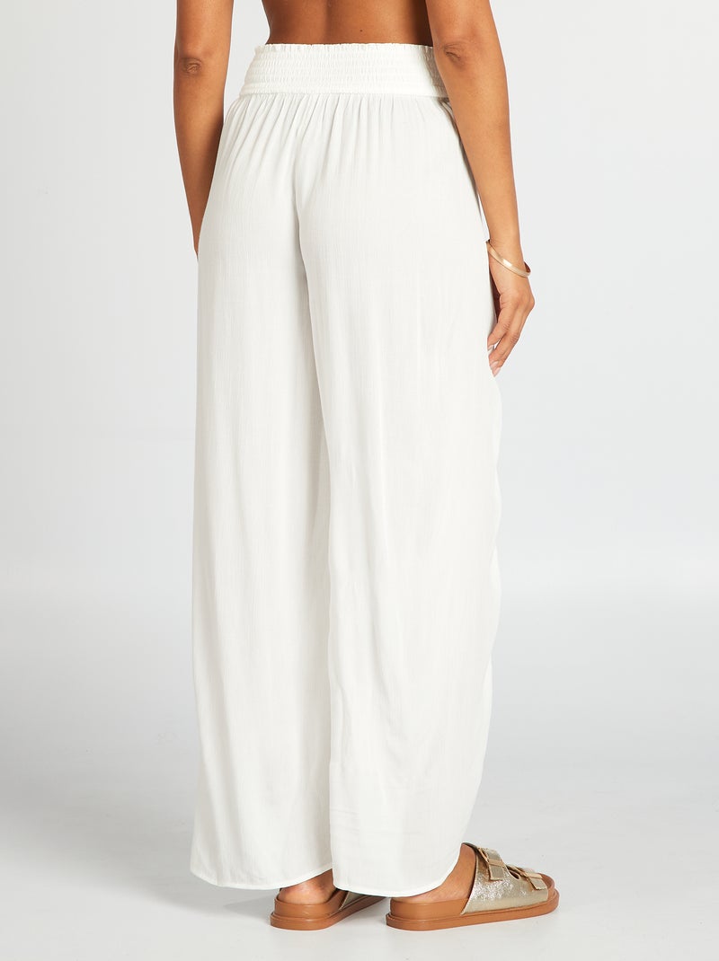 Pantalon de plage large Blanc - Kiabi