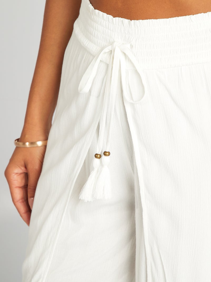 Pantalon de plage large Blanc - Kiabi