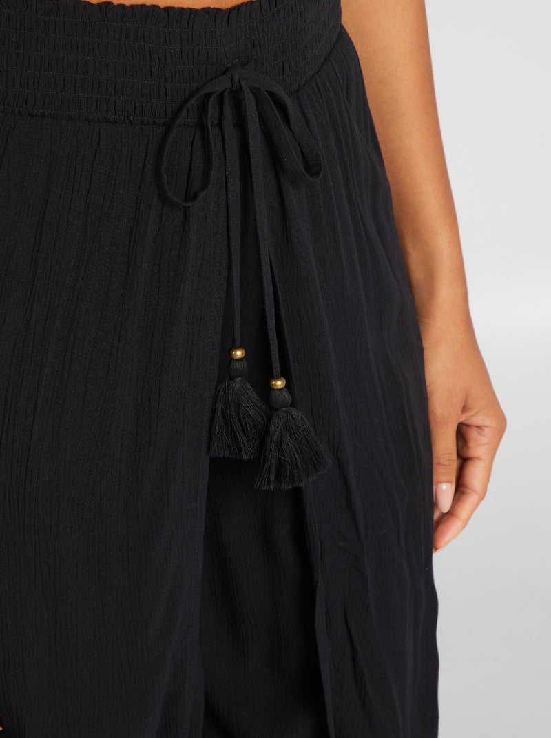 Pantalon de plage large Noir - Kiabi