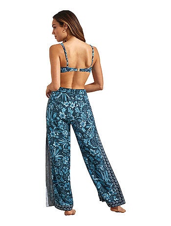 Pantalon de plage palazzo fendu ACANTHUS