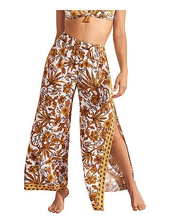 Pantalon de plage palazzo fendu ACANTHUS