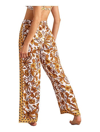 Pantalon de plage palazzo fendu ACANTHUS