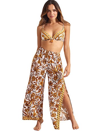 Pantalon de plage palazzo fendu ACANTHUS