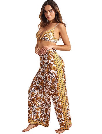 Pantalon de plage palazzo fendu ACANTHUS