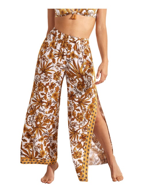 Pantalon de plage palazzo fendu ACANTHUS - Kiabi