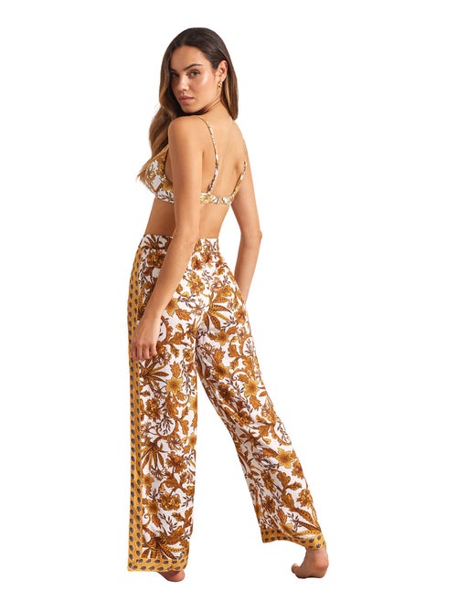 Pantalon de plage palazzo fendu ACANTHUS - Kiabi