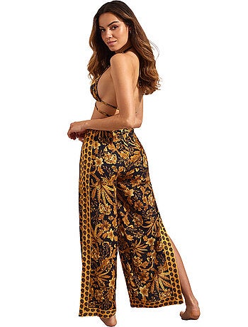 Pantalon de plage palazzo fendu ACANTHUS