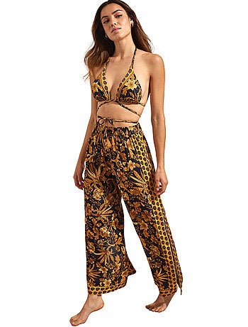 Pantalon de plage palazzo fendu ACANTHUS
