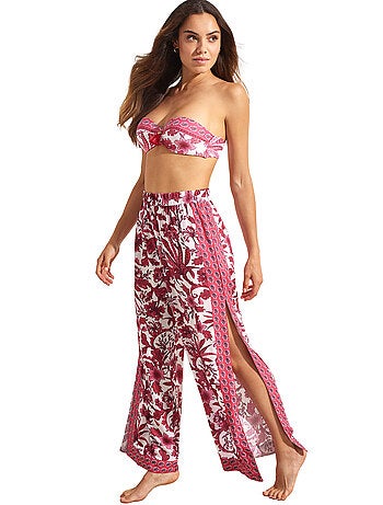 Pantalon de plage palazzo fendu ACANTHUS