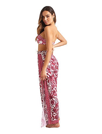 Pantalon de plage palazzo fendu ACANTHUS