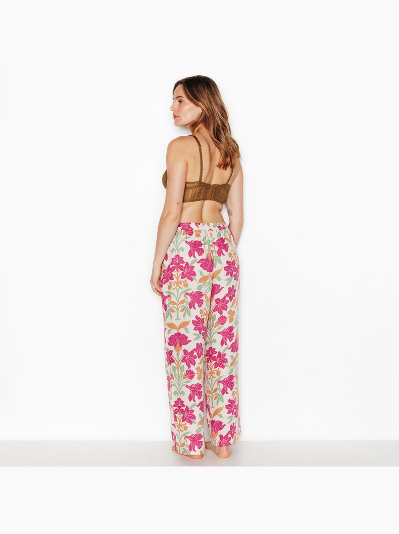 Pantalon de pyjama 7/8ème juillet - rougegorge lingerie Rose/Multicolore - Kiabi