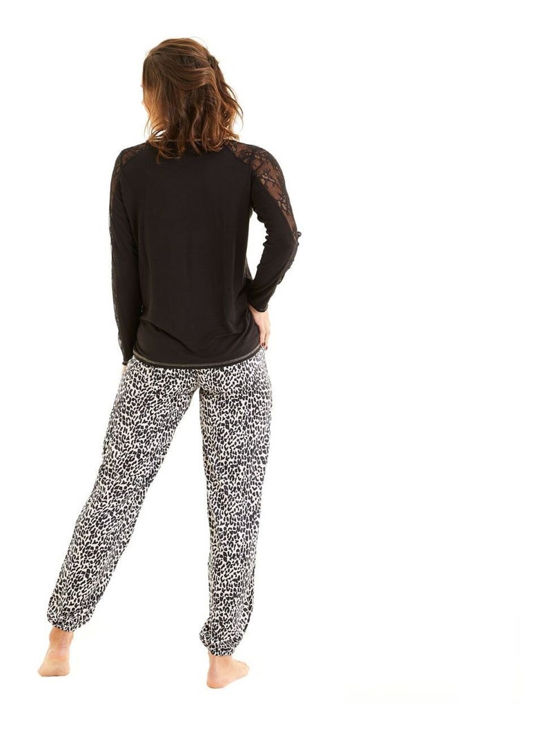 Pantalon de pyjama ANNAPURNA - Pomm'Poire Noir - Kiabi