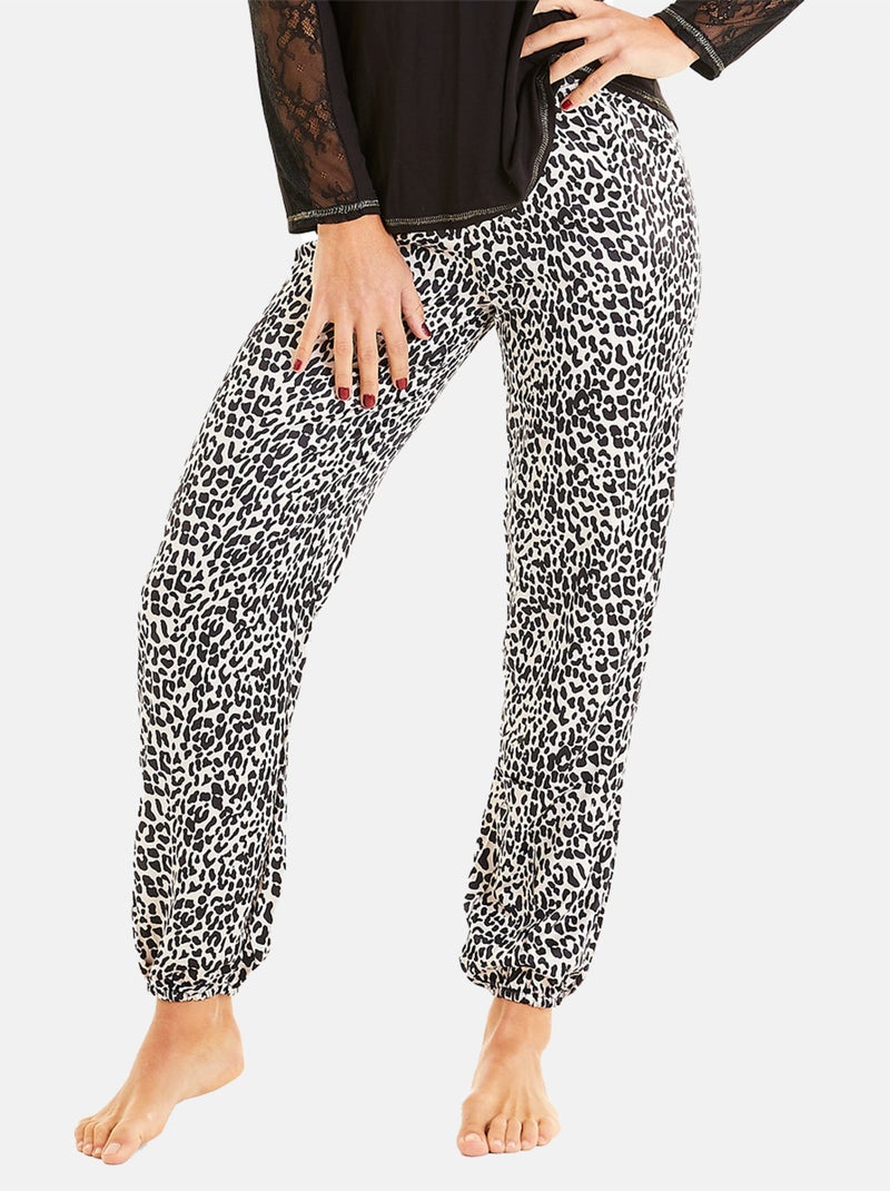 Pantalon de pyjama ANNAPURNA - Pomm'Poire Noir - Kiabi