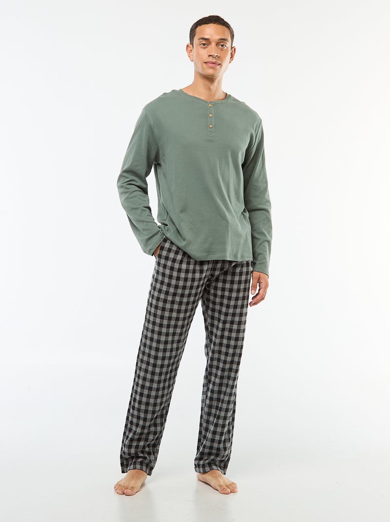 Pantalon de pyjama avec 2 poches Noir - Kiabi