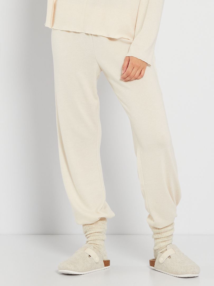 Pantalon de pyjama beige - Kiabi