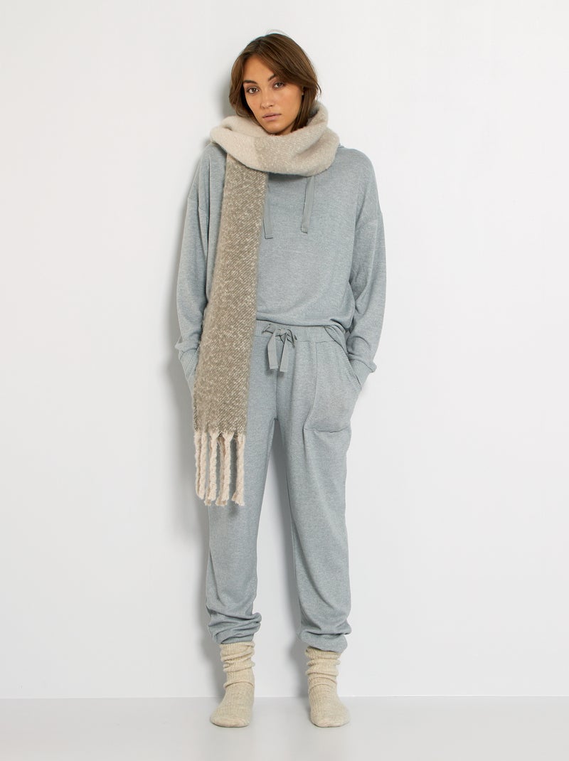 Pantalon de pyjama bleu gris - Kiabi