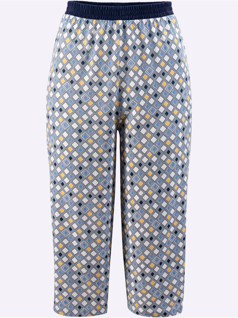 Pantalon De Pyjama Corsaire Jersey Fin - Taille Standard - Moda Vilona Bleu ciel - Kiabi