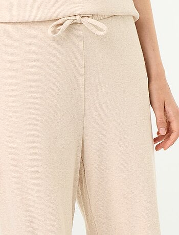 Pantalon de pyjama en maille côtelée