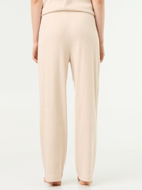 Pantalon de pyjama en maille côtelée - Kiabi