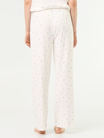 Pantalon de pyjama en maille côtelée