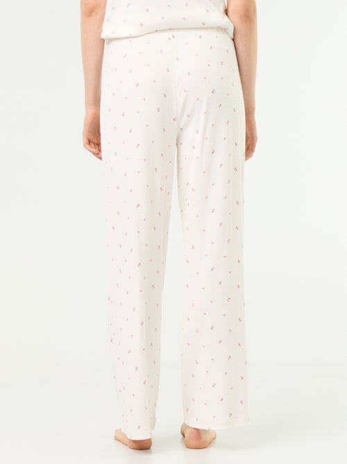 Pantalon de pyjama en maille côtelée - Kiabi Pantalon de pyjama en maille côtelée - Kiabi