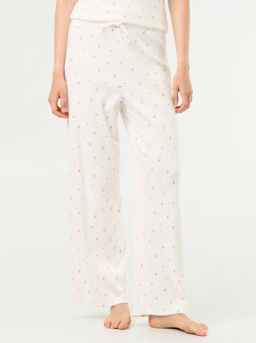 Pantalon de pyjama en maille côtelée - Kiabi Pantalon de pyjama en maille côtelée - Kiabi