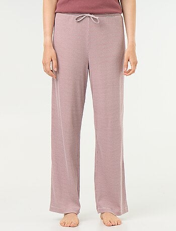 Pantalon de pyjama en maille côtelée