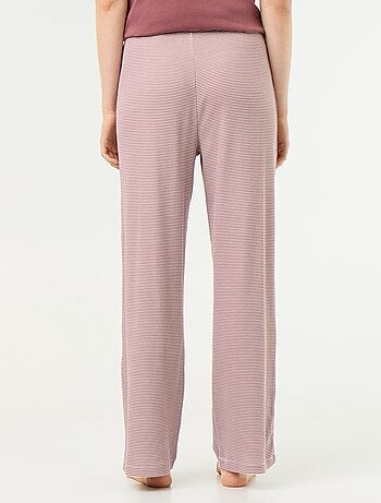 Pantalon de pyjama en maille côtelée