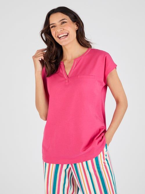 Pantalon de pyjama en maille jersey pur coton - Damart - Kiabi