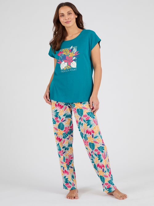 Pantalon de pyjama en maille jersey pur coton - Damart - Kiabi