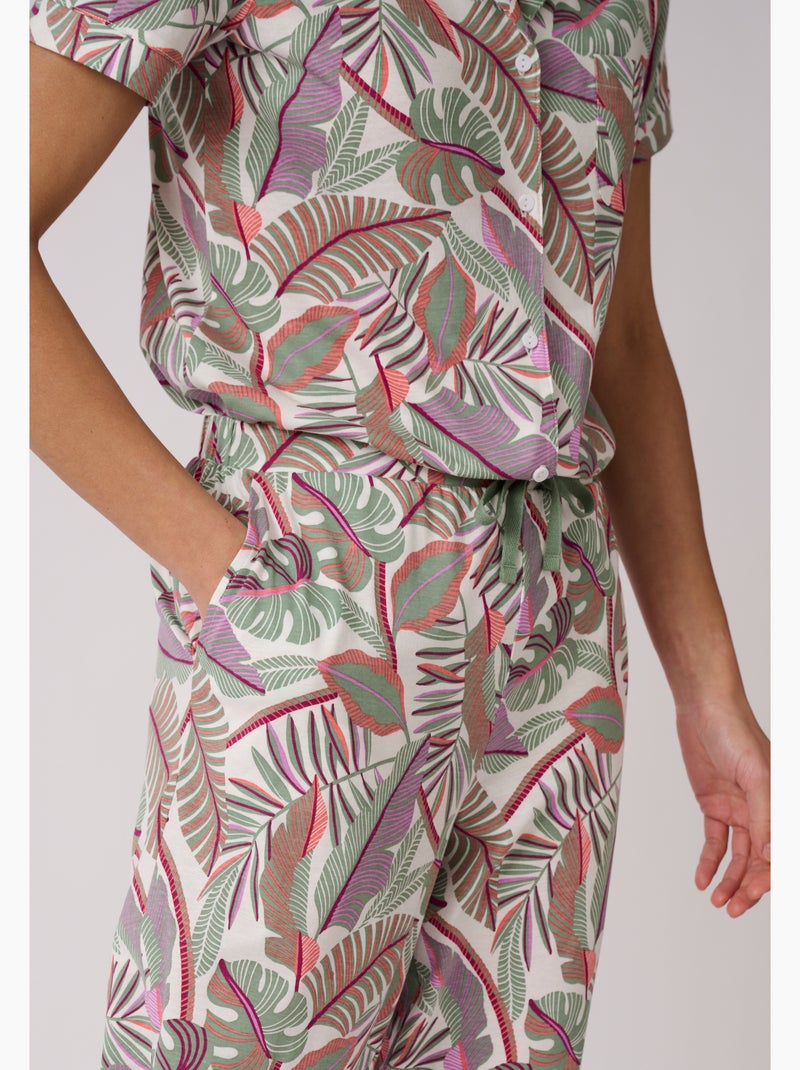 Pantalon de pyjama en maille jersey pur coton - damart Vert pastel - Kiabi