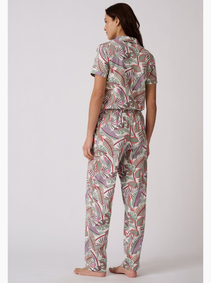 Pantalon de pyjama en maille jersey pur coton - damart Vert pastel - Kiabi