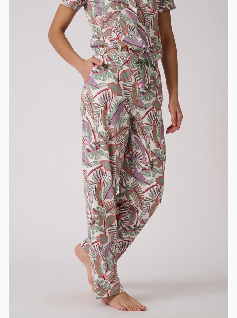 Pantalon de pyjama en maille jersey pur coton - damart Vert pastel - Kiabi
